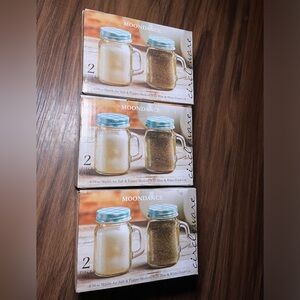 3 Vintage Mason Jar Salt and Pepper Shakers